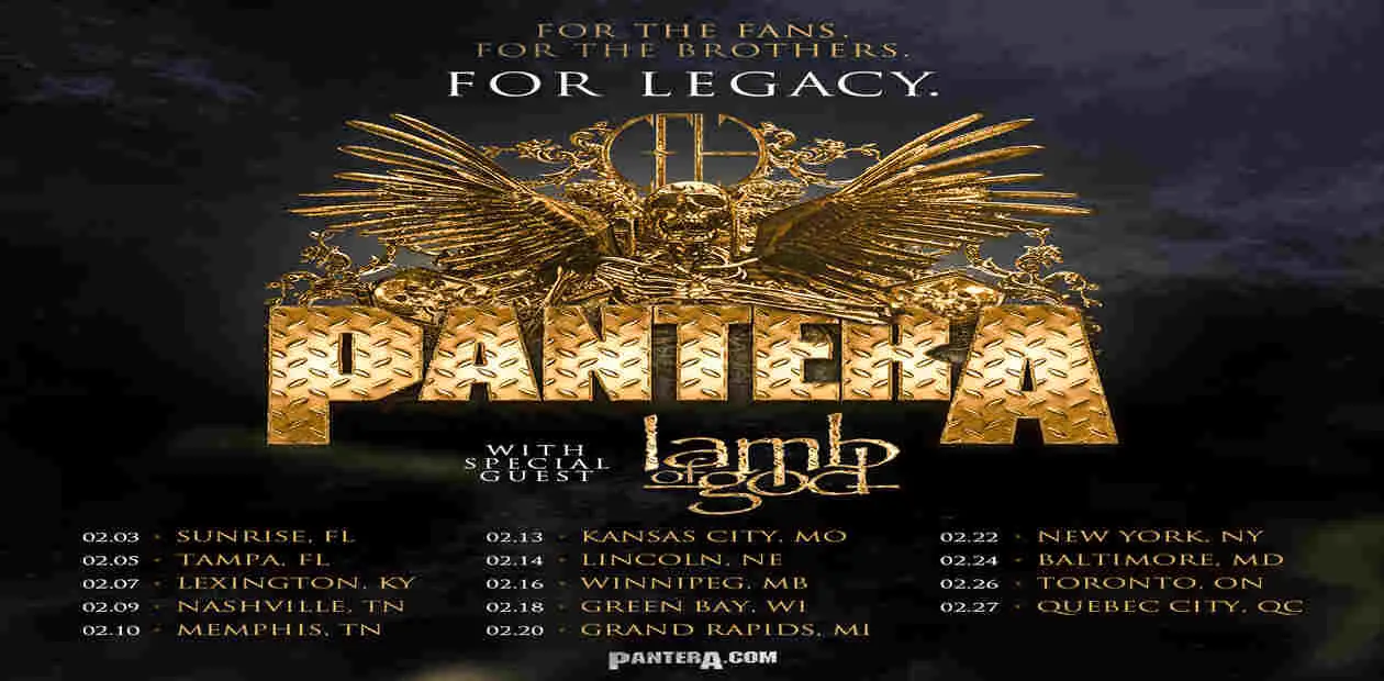pantera-with-special-guest-lamb-of-god-2024-tour-dates-ticket-details-presale-code