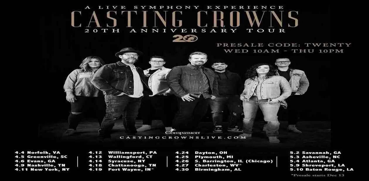 Casting Crowns – Presale Code and Tour Dates