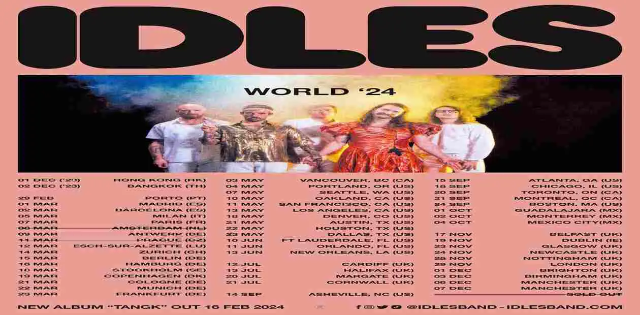 IDLES – Presale Code and Tour Dates